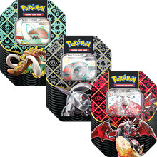 Load image into Gallery viewer, Paldean Fates Tins - Great Tusk / Iron Treads / Charizard