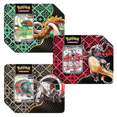 Paldean Fates 5 Pack Tin - Great Tusk / Iron Treads / Charizard